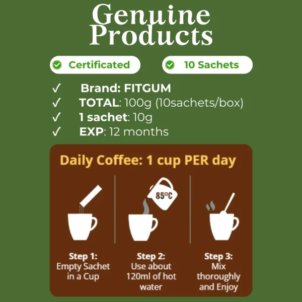 FitGum Collagen Chia Coffeee - Image 2