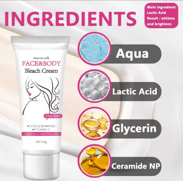 Water Ice Levin Face and Body Bleach Cream - Image 4