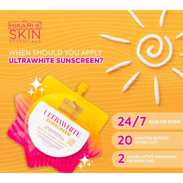 HIKARI SKIN ULTRAFRESH ULTRAWHITE SUNSCREEN UVA/UVB SPF50 PA 50ml - Image 2